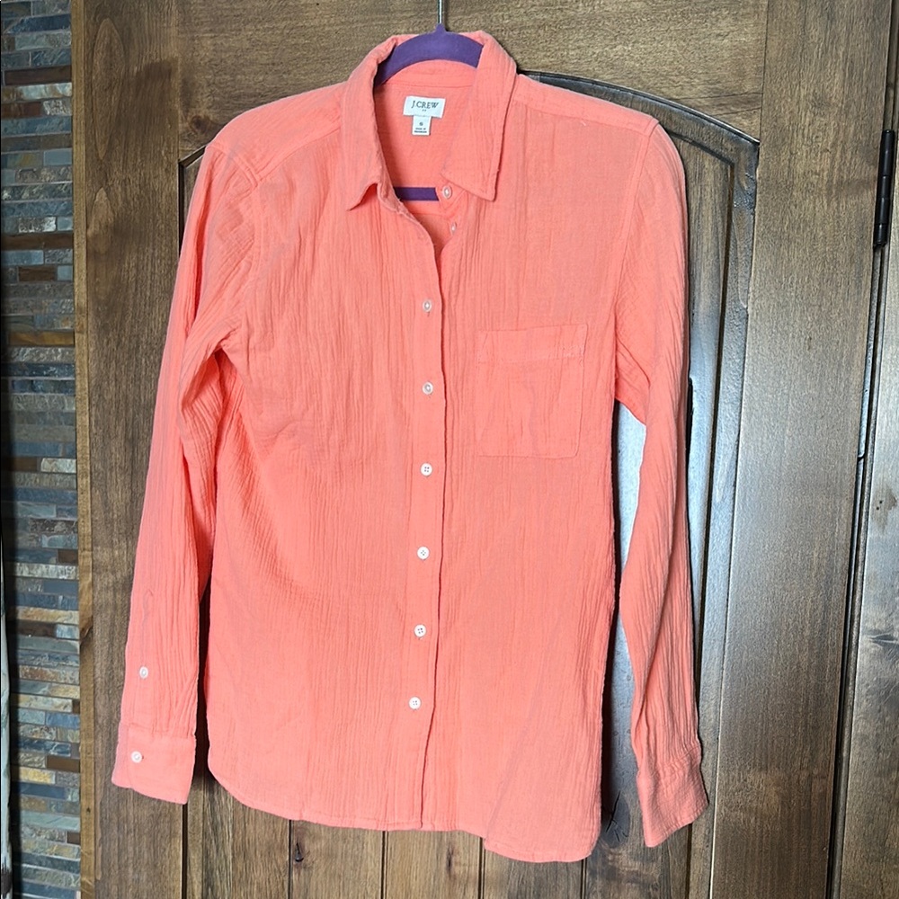 J.Crew Coral Button-Up Shirt